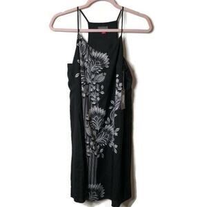 Vince Camuto Sleeveless Floral Slip Dress Black